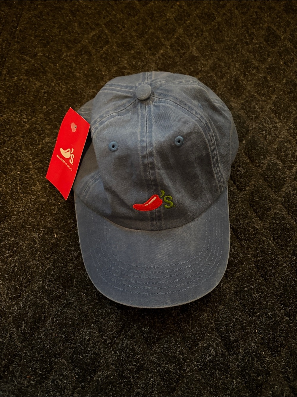 Washed Blue Chili’s Logo Baseball Cap
